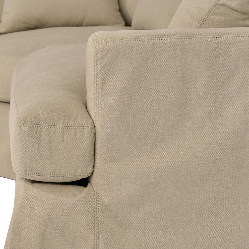 Armen Living - Ciara Upholstered 3 Piece Sectional Sofa in Sahara Brown - LCCISEPSA veiw 5