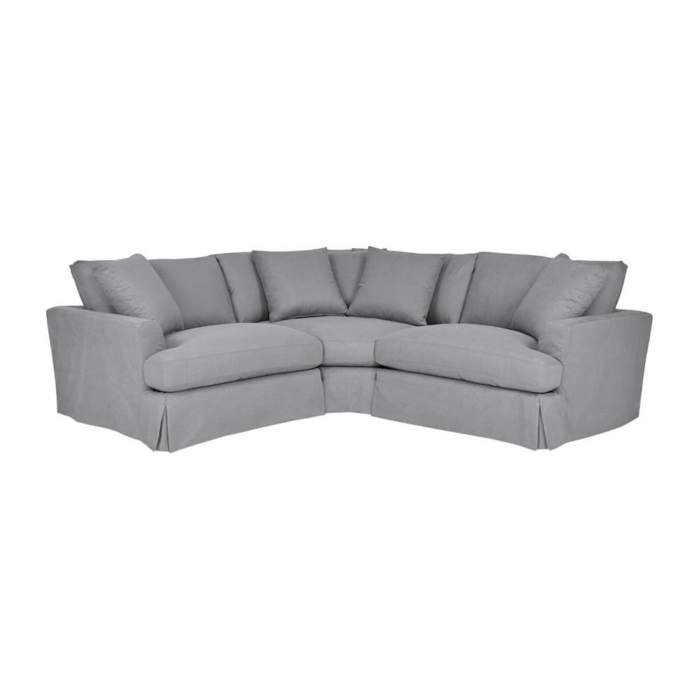 Armen Living - Ciara Upholstered 3 Piece Sectional Sofa in Slate Gray - LCCISEPSL veiw 1