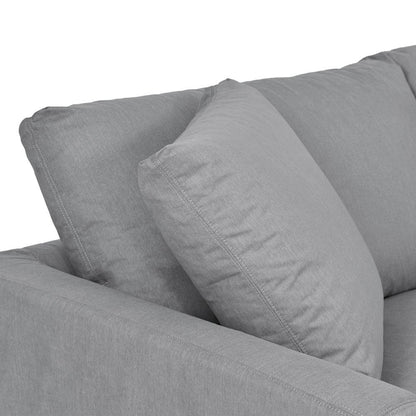 Armen Living - Ciara Upholstered 3 Piece Sectional Sofa in Slate Gray - LCCISEPSL veiw 4