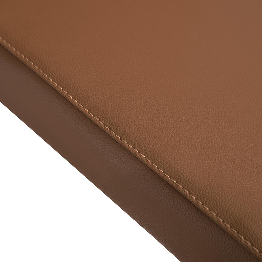 Armen Living - Giana Kash 7 Piece Extendable Dining Set with Brown Faux Leather Chairs - SETGIKA7PB veiw 5