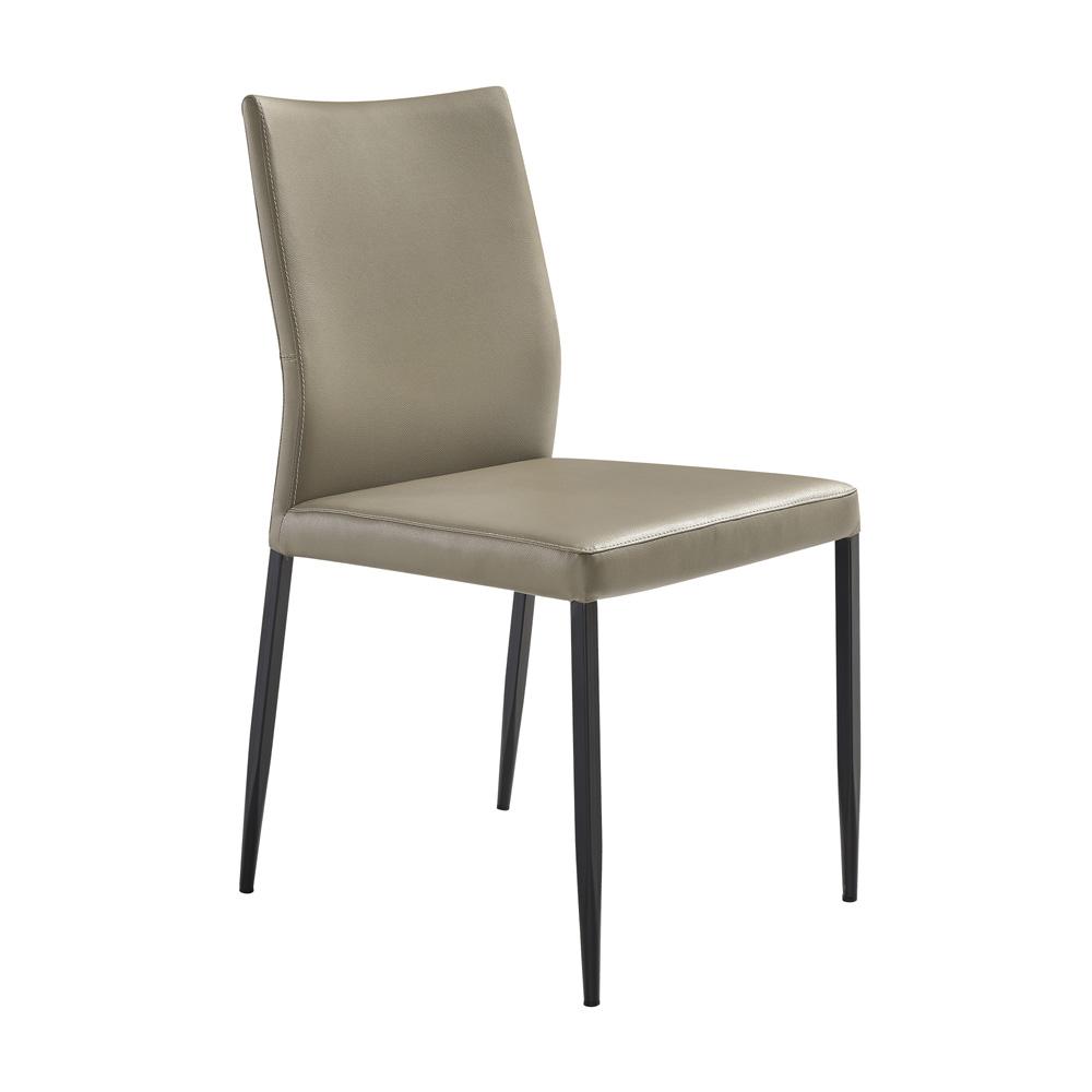 Armen Living - Giana Kash 7 Piece Extendable Dining Set with Taupe Gray Faux Leather Chairs - SETGIKA7TG veiw 2