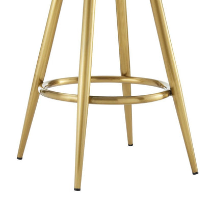 Armen Living - Justin 30in Swivel Bar Stool with Gold Brushed Stainless Steel and Anchor Gray Fabric - LCJTBABGLAGRY30 veiw 6