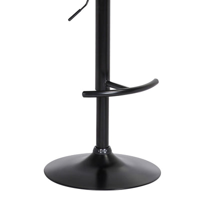 Armen Living - Larisa Adjustable Black Wood Bar Stool in Black Faux Leather with Golden Bronze and Black Metal - LCLABABLKBLK veiw 6