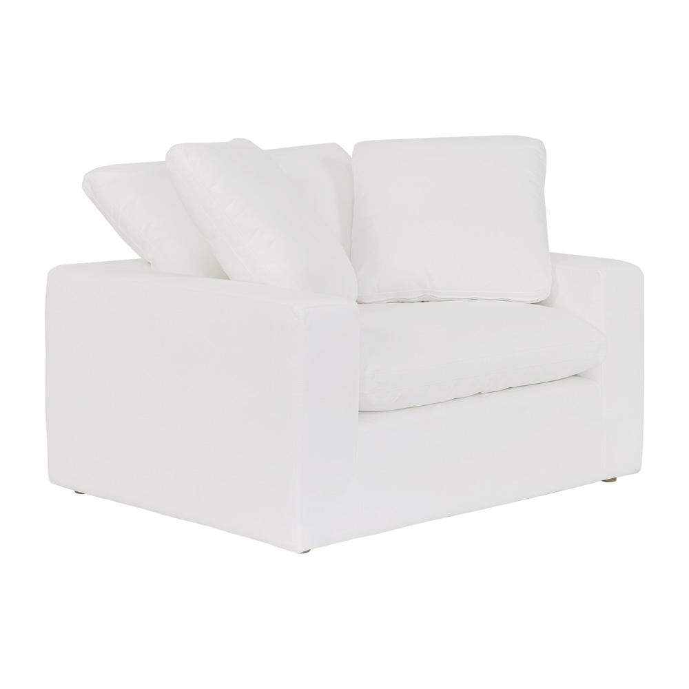 Armen Living - Liberty 51.5in Upholstered Chair and a Half in Pearl - LCLB1PPL veiw 1