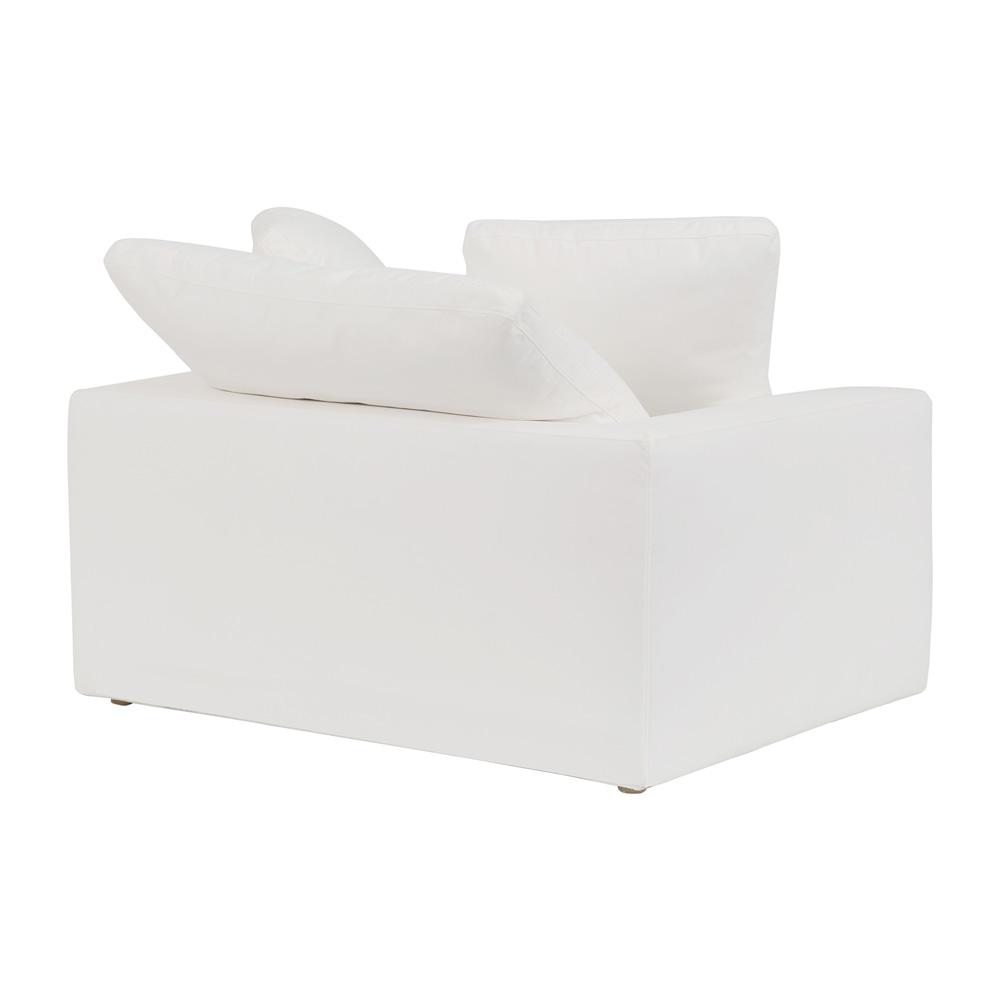 Armen Living - Liberty 51.5in Upholstered Chair and a Half in Pearl - LCLB1PPL veiw 3