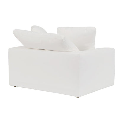 Armen Living - Liberty 51.5in Upholstered Chair and a Half in Pearl - LCLB1PPL veiw 3