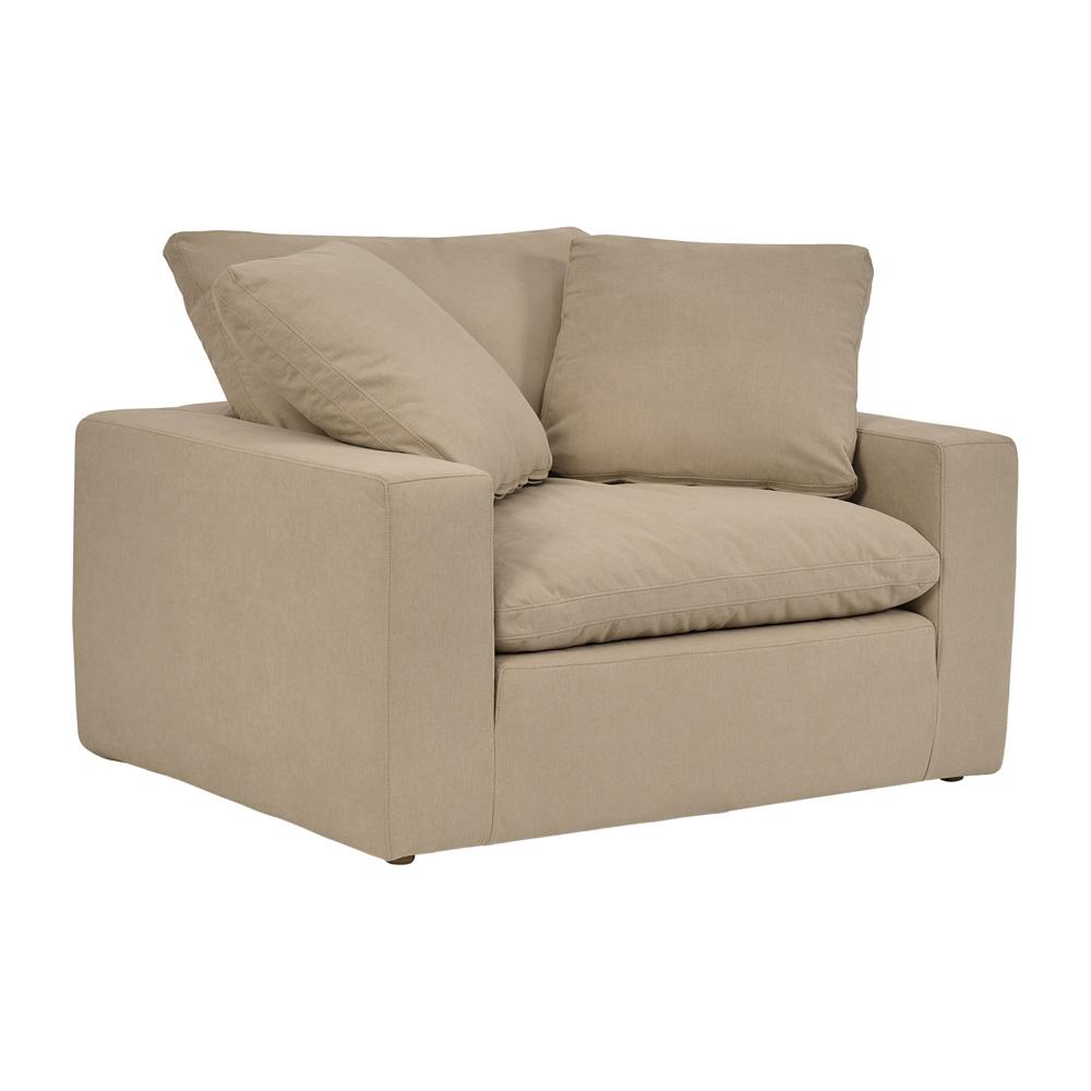Armen Living - Liberty 51.5in Upholstered Chair and a Half in Sahara Brown - LCLB1PSA veiw 1