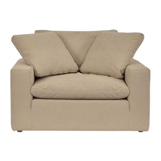 Armen Living - Liberty 51.5in Upholstered Chair and a Half in Sahara Brown - LCLB1PSA veiw 2