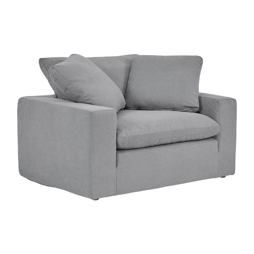 Armen Living - Liberty 51.5in Upholstered Chair and a Half in Slate Gray - LCLB1PSL veiw 1