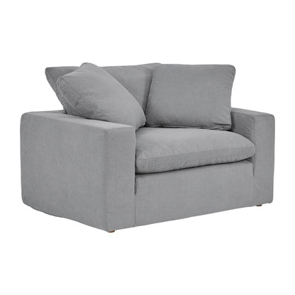 Armen Living - Liberty 51.5in Upholstered Chair and a Half in Slate Gray - LCLB1PSL veiw 1