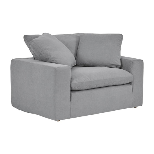 Armen Living - Liberty 51.5in Upholstered Chair and a Half in Slate Gray - LCLB1PSL veiw 1