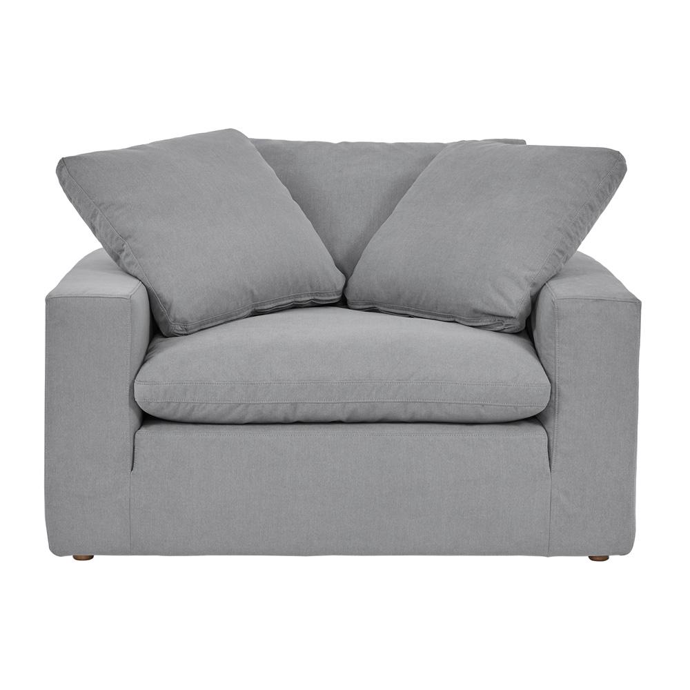 Armen Living - Liberty 51.5in Upholstered Chair and a Half in Slate Gray - LCLB1PSL veiw 2