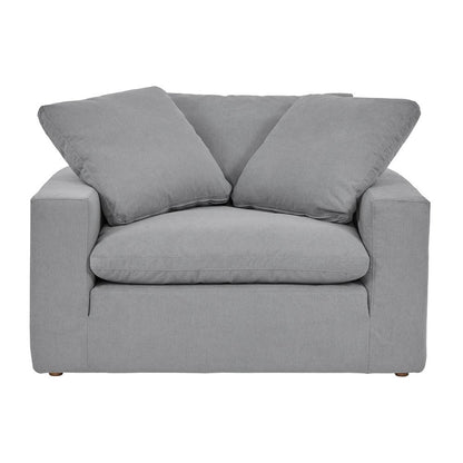 Armen Living - Liberty 51.5in Upholstered Chair and a Half in Slate Gray - LCLB1PSL veiw 2