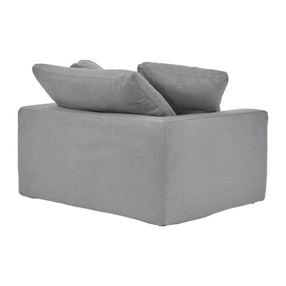 Armen Living - Liberty 51.5in Upholstered Chair and a Half in Slate Gray - LCLB1PSL veiw 3