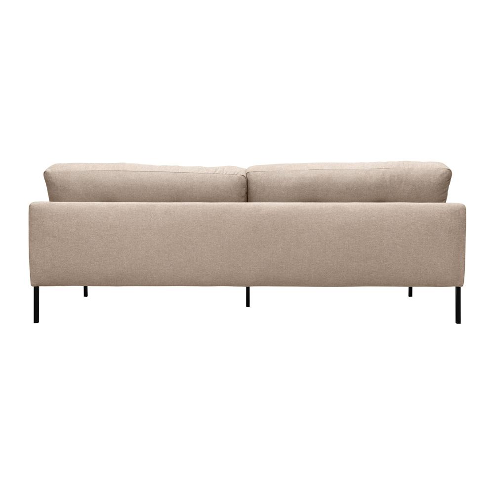 Armen Living - Michalina 84in Beige Fabric Sofa with Black Metal Legs - LCMISOBLKBEI veiw 4