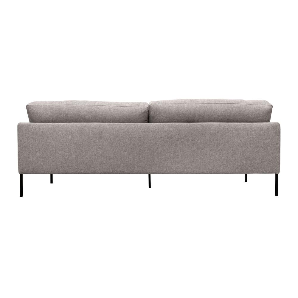 Armen Living - Michalina 84in Fossil Gray Velvet Sofa with Black Metal Legs - LCMISOBLKDKGRY veiw 4