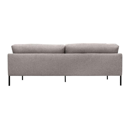 Armen Living - Michalina 84in Fossil Gray Velvet Sofa with Black Metal Legs - LCMISOBLKDKGRY veiw 4
