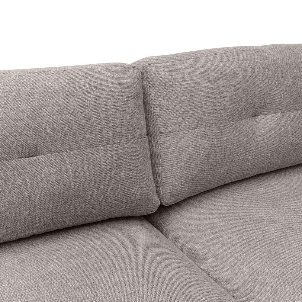 Armen Living - Michalina 84in Fossil Gray Velvet Sofa with Black Metal Legs - LCMISOBLKDKGRY veiw 5