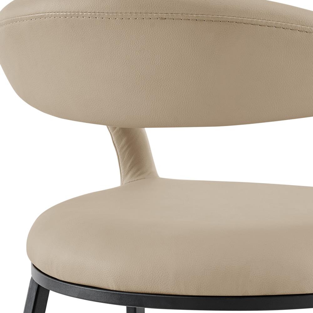 Armen Living - Ramona 30in Bar Stool with Matte Black Iron and Beige Faux Leather - LCRABABLKBG30 veiw 5