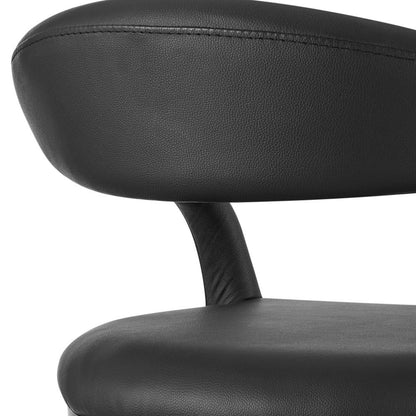 Armen Living - Ramona 30in Bar Stool with Matte Black Iron and Black Faux Leather - LCRABABLK30 veiw 5