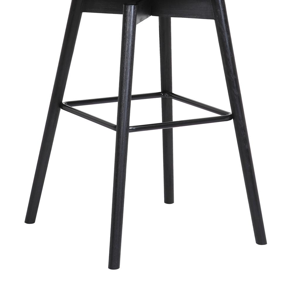 Armen Living - Sicily 26in Swivel Black Wood Counter Stool in Gray Faux Leather - LCSIBABLKGRY26 veiw 6