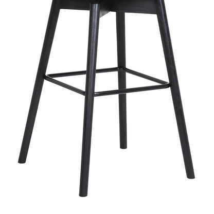Armen Living - Sicily 26in Swivel Black Wood Counter Stool in Gray Faux Leather - LCSIBABLKGRY26 veiw 6