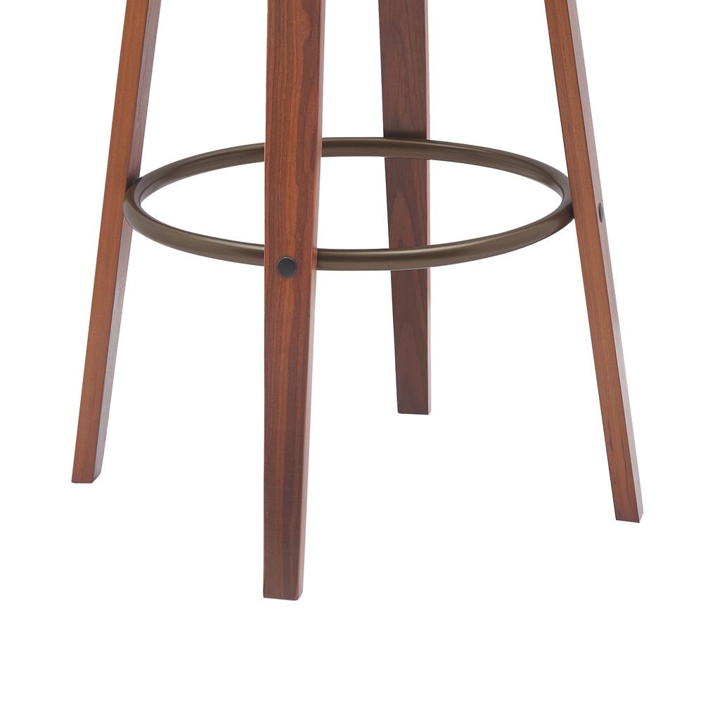 Armen Living - Topanga 26in Swivel Walnut Wood Counter Stool in Cream Faux Leather with Golden Bronze Metal - LCTOBAWACR26 veiw 5