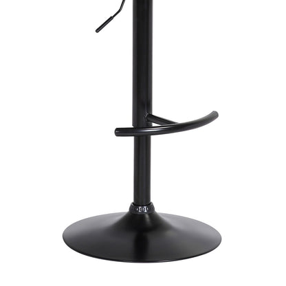 Armen Living - Calista Adjustable Bar Stool in Gray Faux Leather with Black Metal - LCCABABLKGRY veiw 6