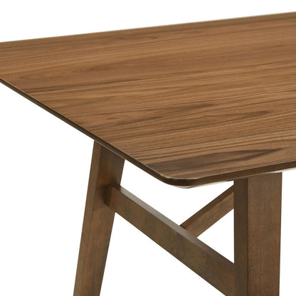 Armen Living - Channell 6 Piece Walnut Wood Dining Table Set with Bench in Orange Fabric - SETCHWA6ORB veiw 6