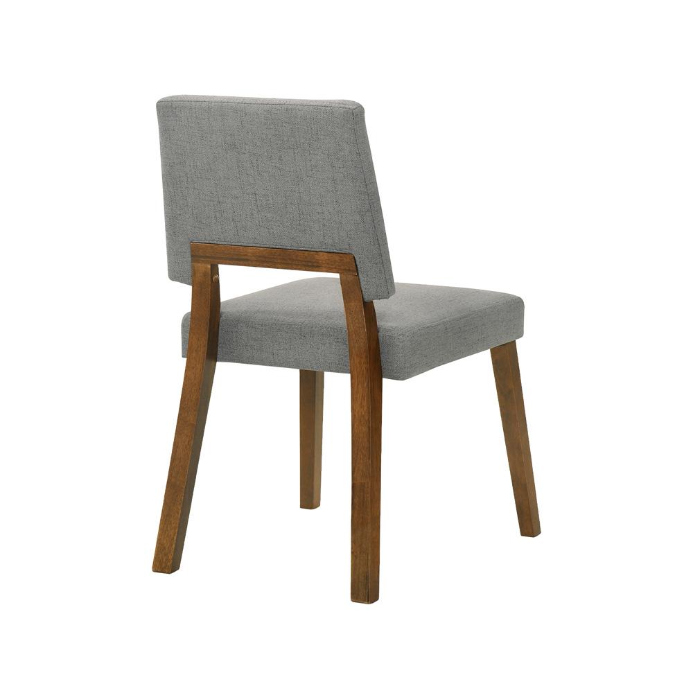 Armen Living - Channell Wood Dining Chair in Walnut Finish with Charcoal Fabric - (Set of 2) - LCCHCHWACH veiw 4