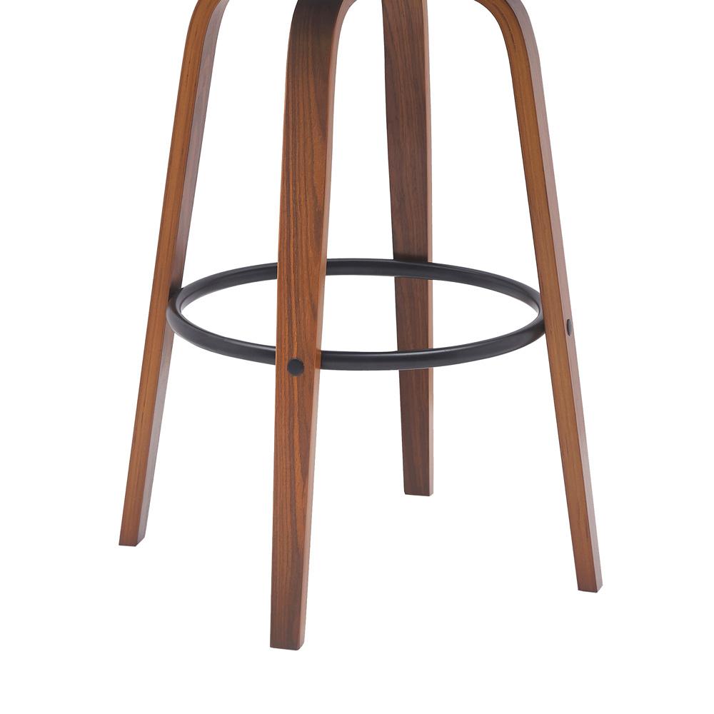 Armen Living - Diana 30in Swivel Walnut Wood Bar Stool in Cream Faux Leather - LCDIBAWACR30 veiw 5