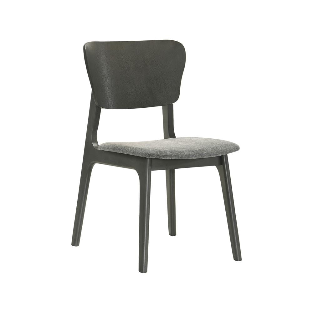 Armen Living - Kalia 5 Piece Wood Dining Set in Gray Finish with Gray Fabric - SETKAGRY5 veiw 2