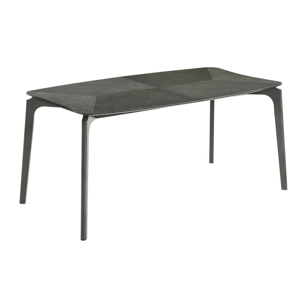 Armen Living - Kalia 5 Piece Wood Dining Set in Gray Finish with Gray Fabric - SETKAGRY5 veiw 4
