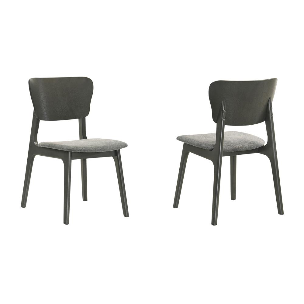 Armen Living - Kalia Wood Dining Chair in Gray Finish with Gray Fabric - (Set of 2) - LCKACHWAGRY veiw 1