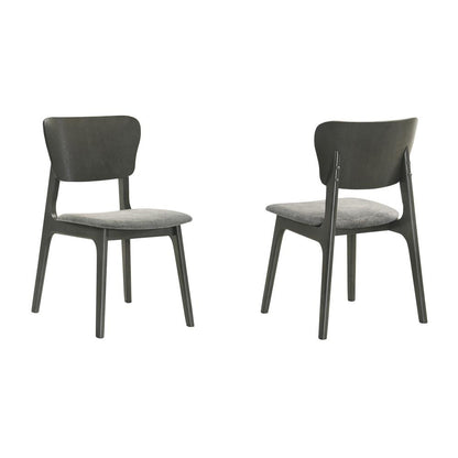 Armen Living - Kalia Wood Dining Chair in Gray Finish with Gray Fabric - (Set of 2) - LCKACHWAGRY veiw 1