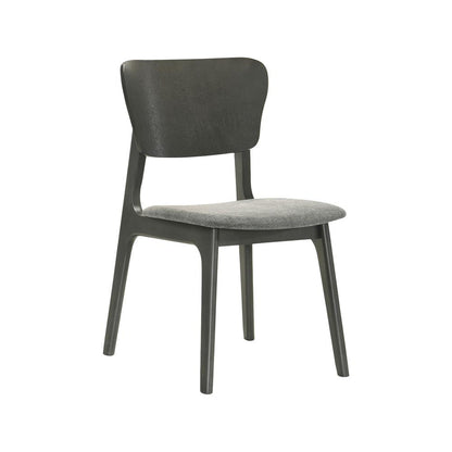 Armen Living - Kalia Wood Dining Chair in Gray Finish with Gray Fabric - (Set of 2) - LCKACHWAGRY veiw 2
