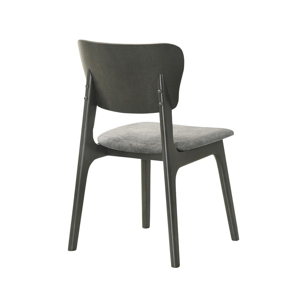 Armen Living - Kalia Wood Dining Chair in Gray Finish with Gray Fabric - (Set of 2) - LCKACHWAGRY veiw 4