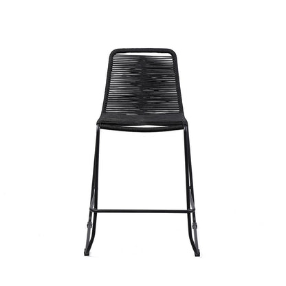 Armen Living - Shasta 30in Outdoor Metal and Black Rope Stackable Barstool - (Set of 2) - LCSTBABLBLK30 veiw 2