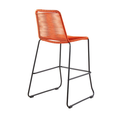 Armen Living - Shasta 30in Outdoor Metal and Tangerine Rope Stackable Barstool - (Set of 2) - LCSTBABLTNG30 veiw 4