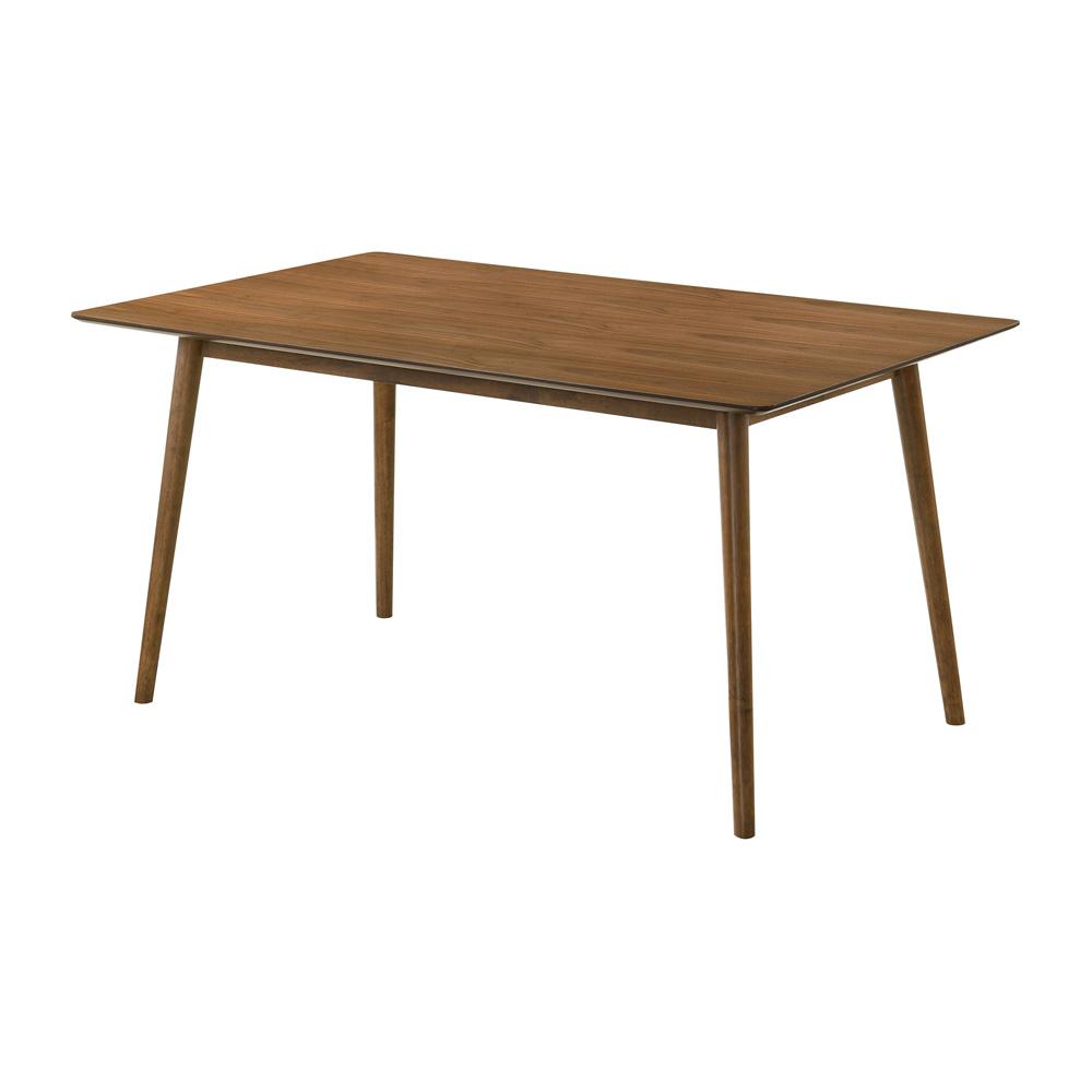 Armen Living - Westmont Santana 5 Piece Walnut Wood Dining Table Set with Blue Fabric - SETSAWEWAL5BLU veiw 4