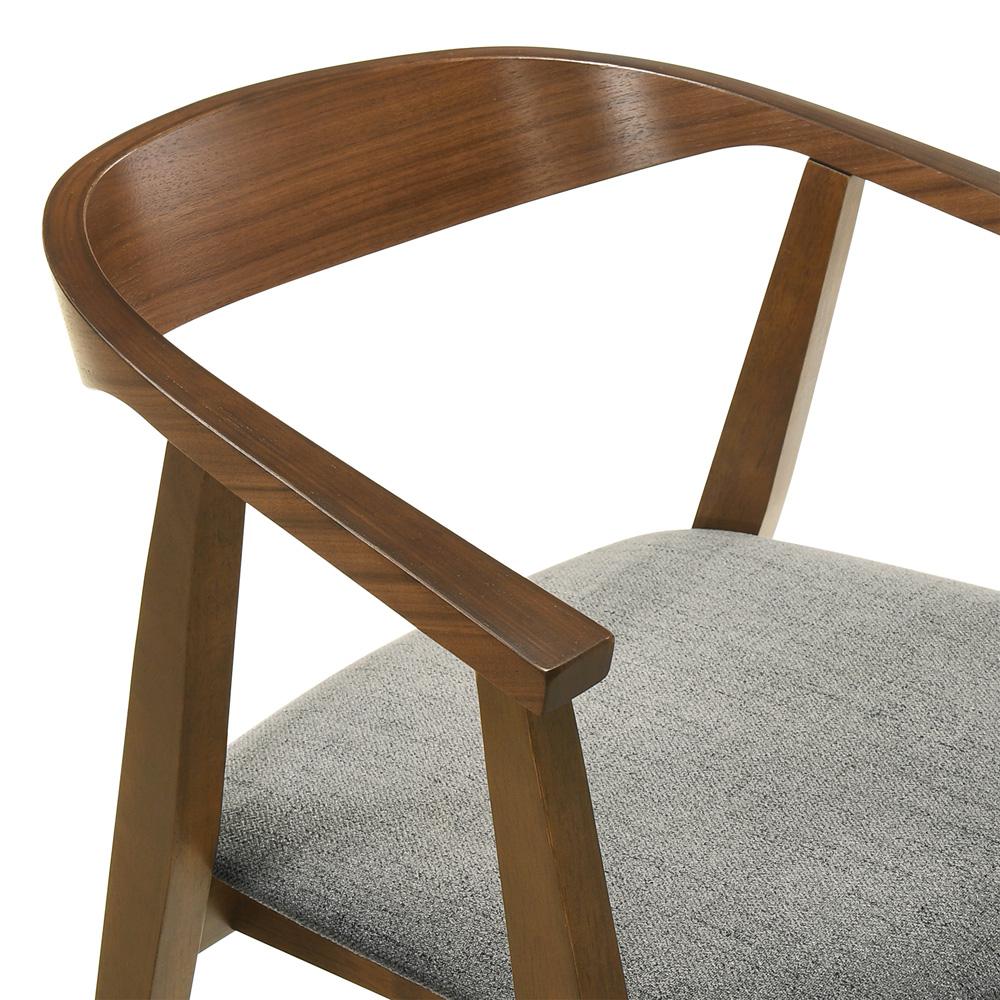 Armen Living - Westmont Santana 5 Piece Walnut Wood Dining Table Set with Charcoal Fabric - SETSAWEWAL5CH veiw 5