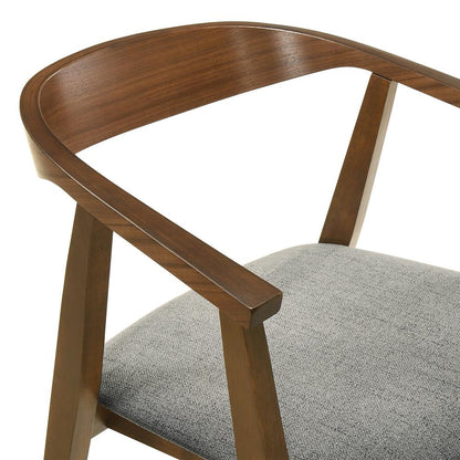 Armen Living - Westmont Santana 5 Piece Walnut Wood Dining Table Set with Charcoal Fabric - SETSAWEWAL5CH veiw 5