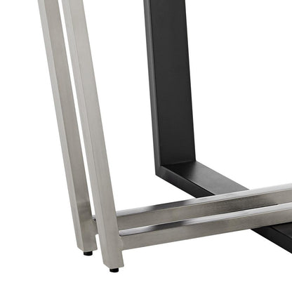 Armen Living - Joana Anastasia 5 Piece Round Walnut Dining Table Set with Matte Black Iron and Anchor Gray Fabric - SETJO5BLKAGRY veiw 6