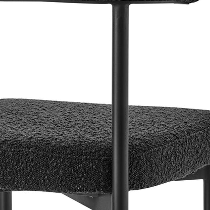 Armen Living - Shannon Dining Chair with Matte Black Iron and Black Fabric - (Set of 2) - LCSNSIBLK veiw 6