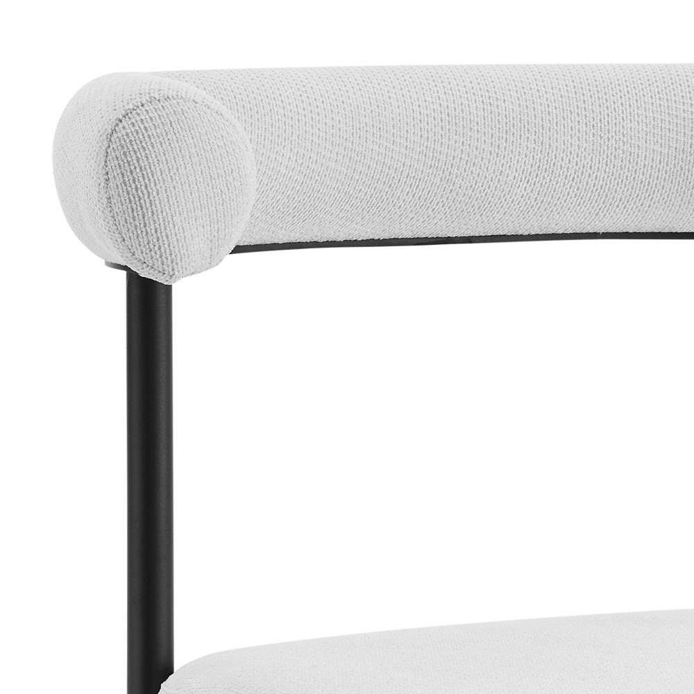 Armen Living - Shannon Dining Chair with Matte Black Iron and Cream Fabric - (Set of 2) - LCSNSIBLKCR veiw 5