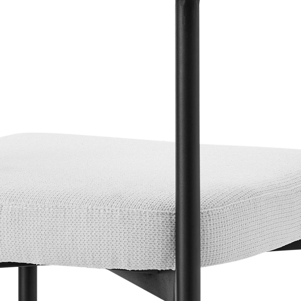 Armen Living - Shannon Dining Chair with Matte Black Iron and Cream Fabric - (Set of 2) - LCSNSIBLKCR veiw 6