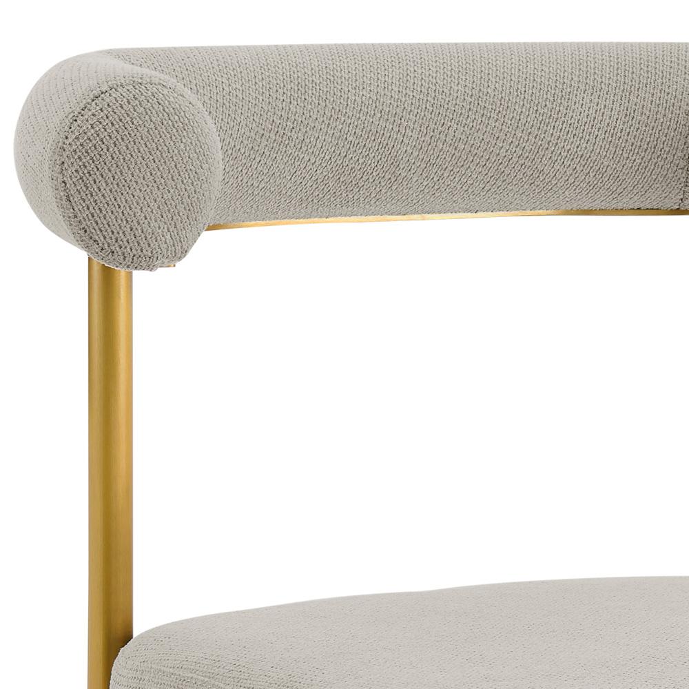 Armen Living - Shannon Dining Chair with Gold Brushed Stainless Steel and Taupe Fabric - (Set of 2) - LCSNSIBGLTP veiw 5