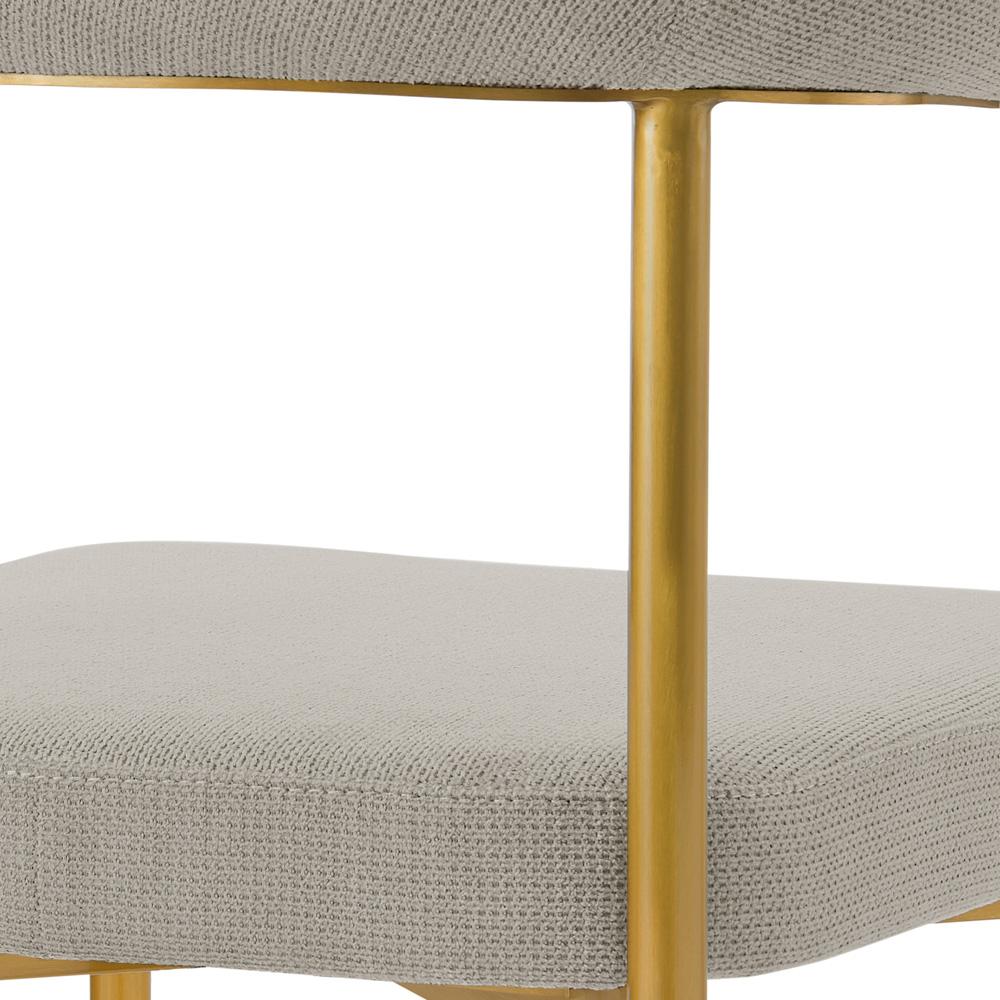 Armen Living - Shannon Dining Chair with Gold Brushed Stainless Steel and Taupe Fabric - (Set of 2) - LCSNSIBGLTP veiw 6