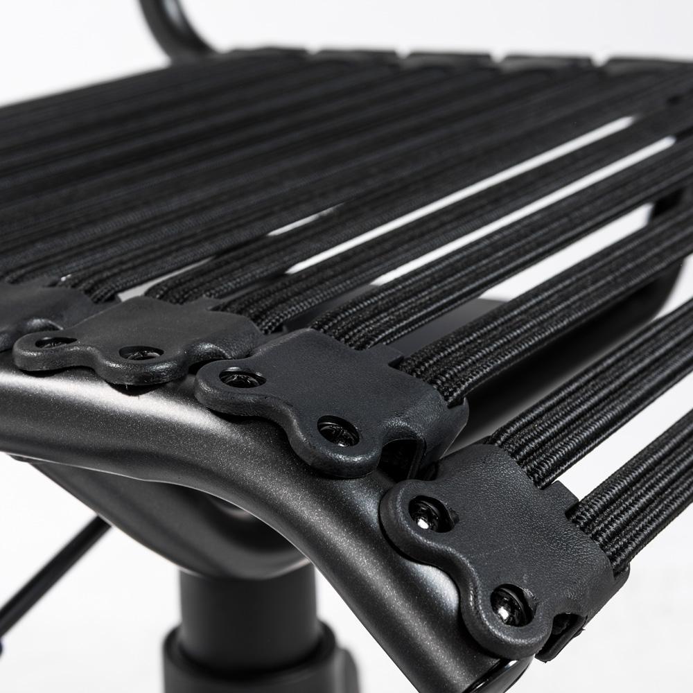 Euro Style - Allison Flat Bungie Low Back Armless Office Chair, Graphite/Black - 12540BLK veiw 6
