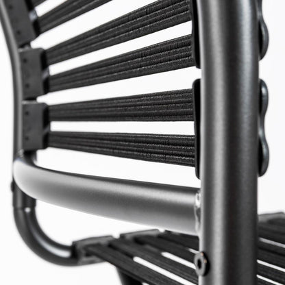 Euro Style - Allison Flat Bungie Low Back Armless Office Chair, Graphite/Black - 12540BLK veiw 8